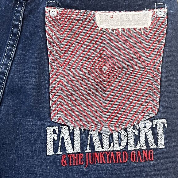 FUBU Platinum Fat Albert and the Junkyard Gang VTG Denim Jeans Size 16 (26x27) - Picture 1 of 7